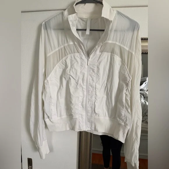 lululemon athletica White Bomber Jacket - Picture 1 of 5
